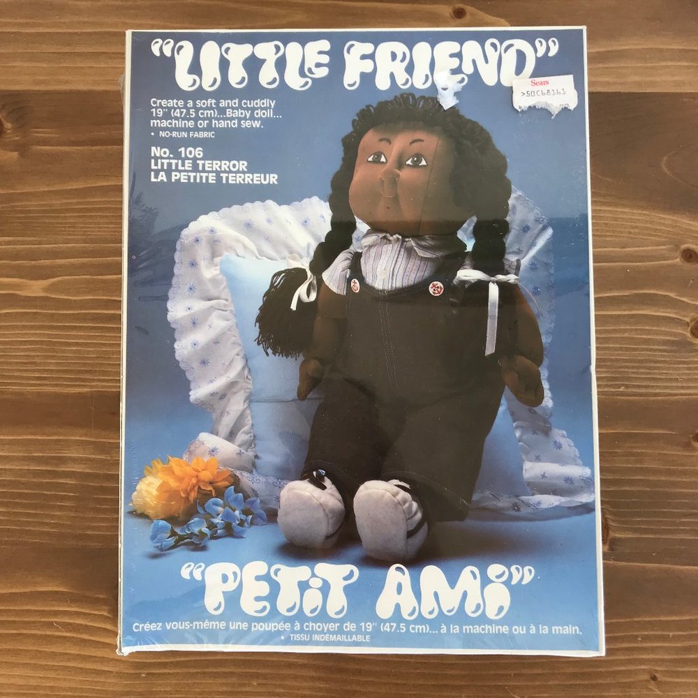 Little Friend Soft Sculpture African American Doll Vintage Craft Kit #106
